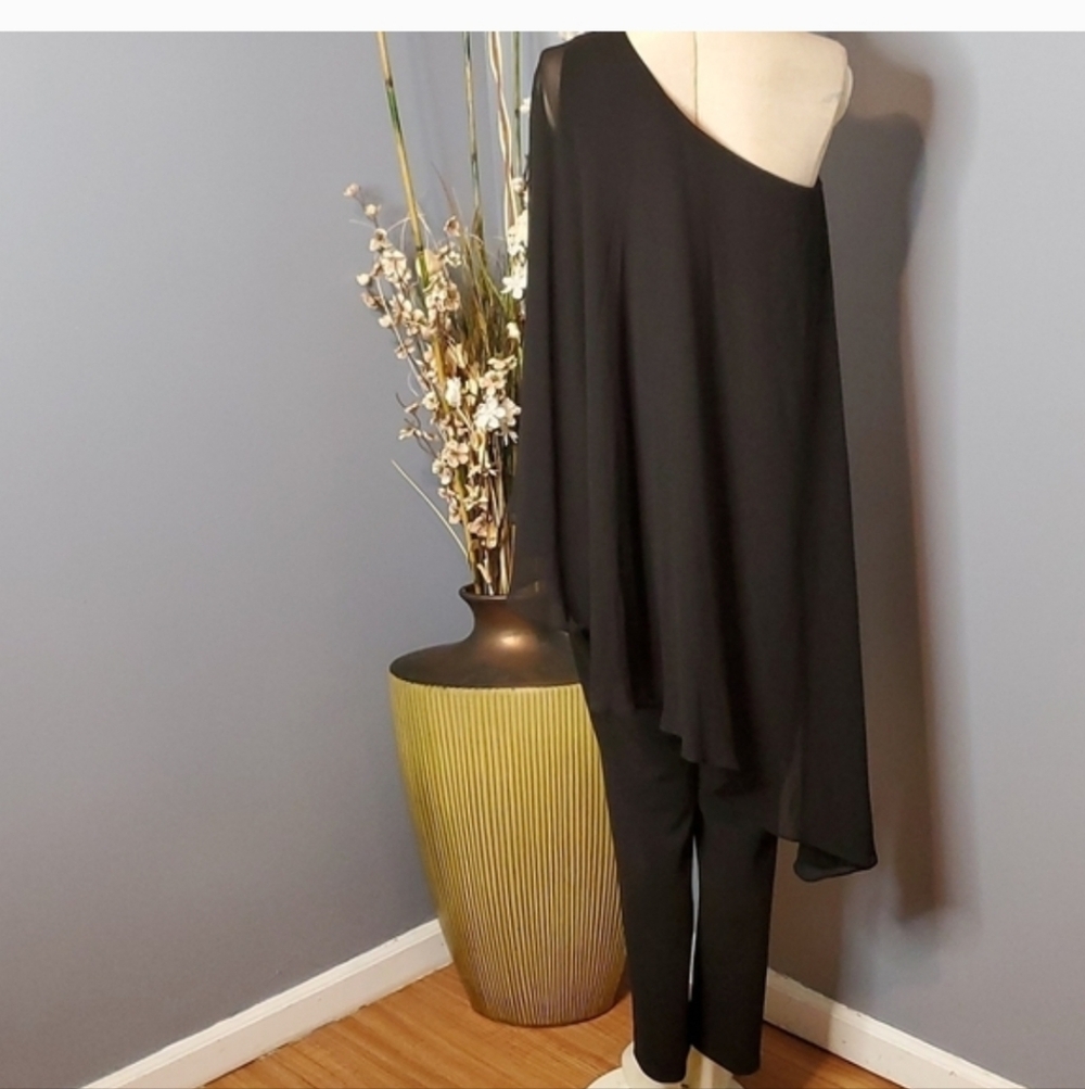 Lauren Ralph Lauren Tiered One Shoulder Jumpsuit Size 6 NWT - Picture 7 of 11